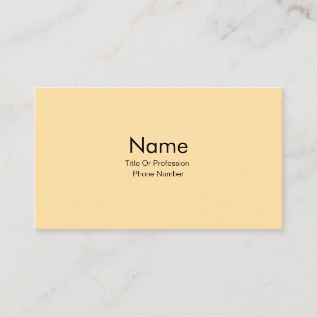 Personalize Business Card Creme  (Front)