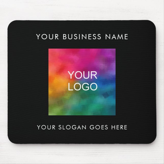 Personalize Business Company Logo Add Your Text Mouse Pad (Front)