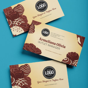 Personalize Business Logo   Chocolate Company Card