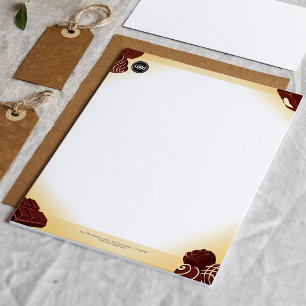 Personalize Business Logo Chocolate Company Letterhead