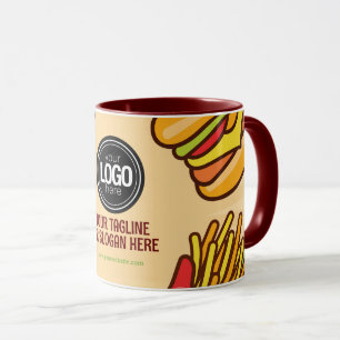 Personalize Business Logo   Hamburger Hotdog Theme Mug
