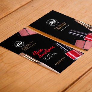 Personalize Business   Modern Makeup Company Card