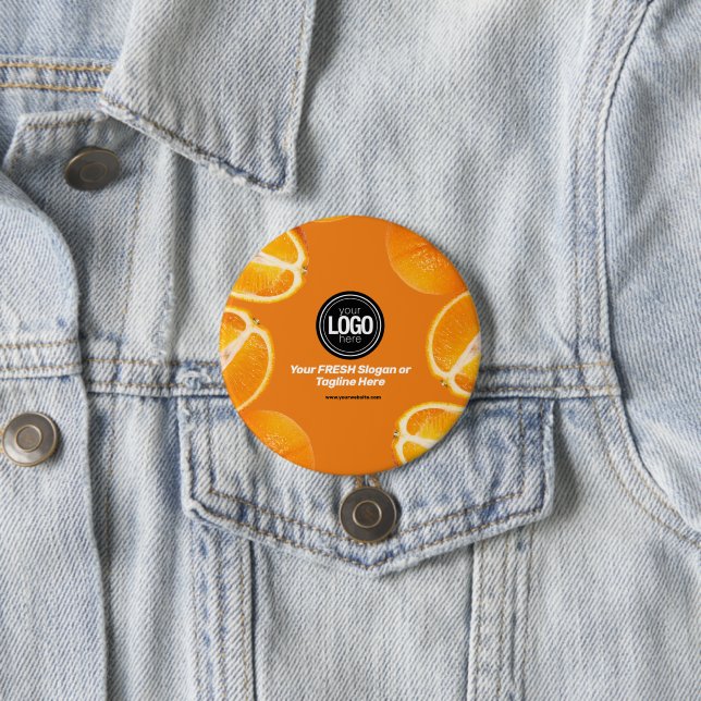 Personalize Business | Orange Company 3 Inch Round Button (In Situ)