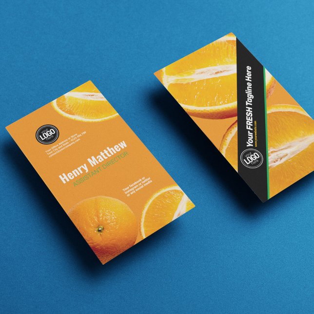 Personalize Business | Orange Company Card (Creator Uploaded)