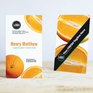 Personalize Business   Orange Company Card