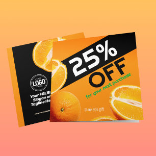 Personalize Business   Orange Company Discount Card