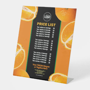 Personalize Business   Orange Company Pedestal Sign