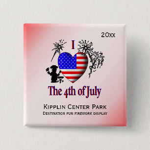 Personalize Business Pins 4th of July