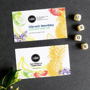 Personalize Business   Tropical Fruits Company Card