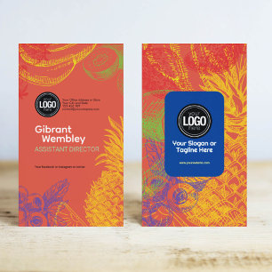 Personalize Business   Tropical Fruits Company Card