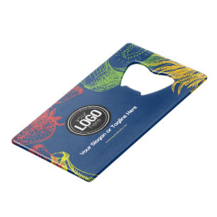 Personalize Business Tropical Fruits Company Credit Card Bottle Opener