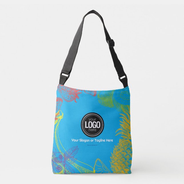 Personalize Business | Tropical Fruits Company Crossbody Bag (Front)
