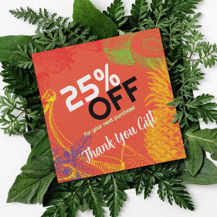 Personalize Business   Tropical Fruits Company Discount Card