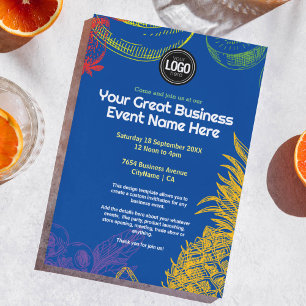 Personalize Business   Tropical Fruits Company  Invitation