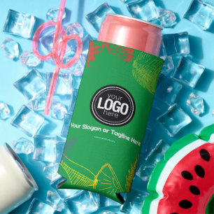 Personalize Business Tropical Fruits Company Seltzer Can Cooler