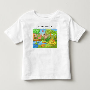 Personalize By The Stream Gathering Forest Animals Toddler T-shirt
