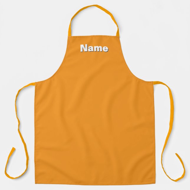 Personalize Cafe Caterer Baker Orange    Apron (Front)