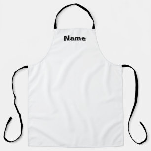 Personalize Cafe Caterer Baker White Kitchen     Apron