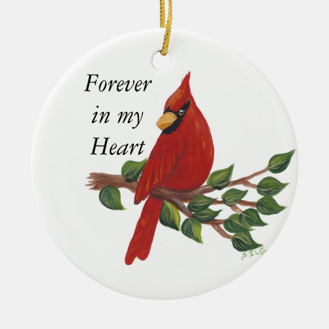 Personalize Cardinal Ornament  (Front)