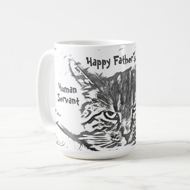 Personalize Cat Father's Day Mug (Front Left)