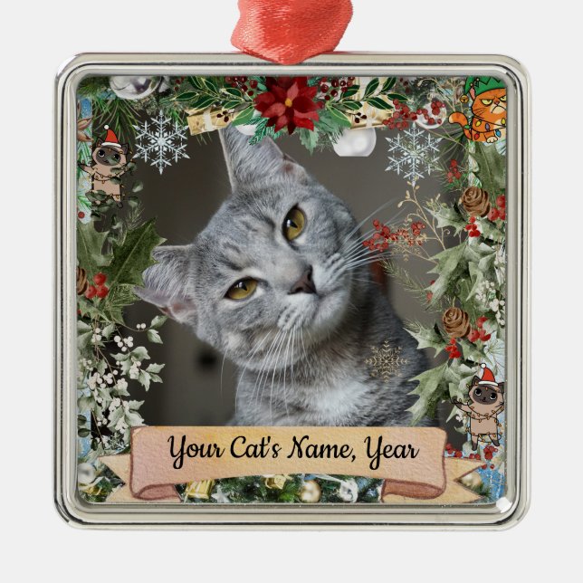 Personalize Cat Ornament (Front)