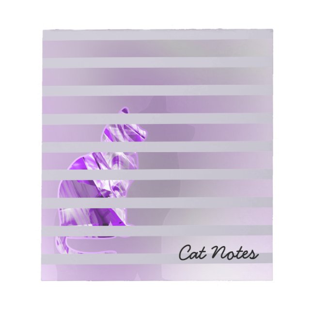 Personalize Cat Paw Prints For Cat Lovers Notepad (Front)