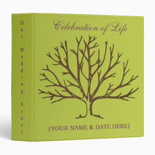 Personalize Celebration of Life Memorial Guestbook Binder