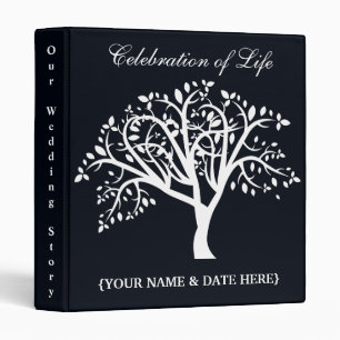 Personalize Celebration of Life Memorial Guestbook Binder
