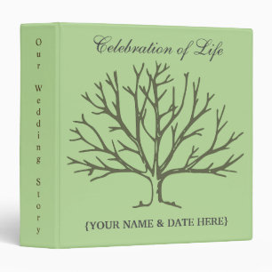 Personalize Celebration of Life Memorial Guestbook Binder