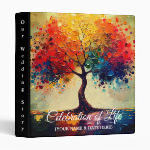 Personalize Celebration of Life Memorial Guestbook Binder
