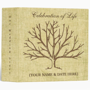 Personalize Celebration of Life Memorial Guestbook Binder