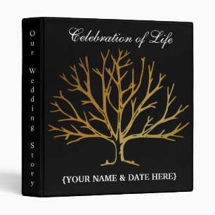 Personalize Celebration of Life Memorial Guestbook Binder