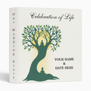 Personalize Celebration of Life Memorial Guestbook Binder
