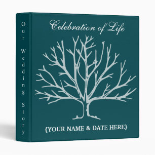 Personalize Celebration of Life Memorial Guestbook Binder