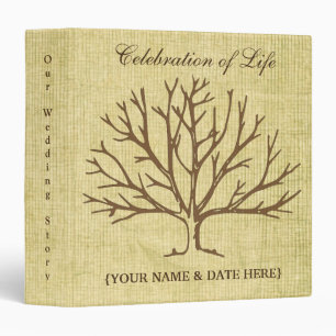 Personalize Celebration of Life Memorial Guestbook Binder