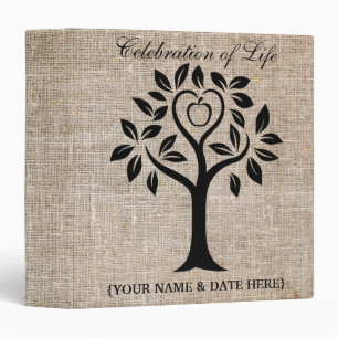Personalize Celebration of Life Memorial Guestbook Binder