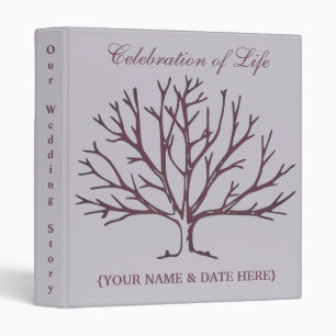 Personalize Celebration of Life Memorial Guestbook Binder