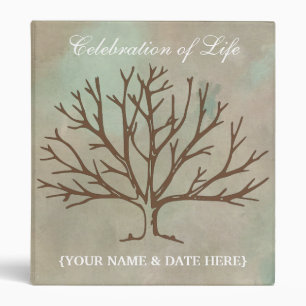 Personalize Celebration of Life Memorial Guestbook Binder
