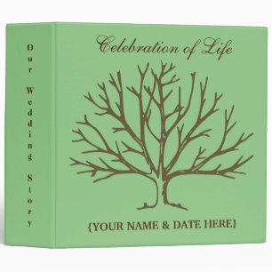 Personalize Celebration of Life Memorial Guestbook Binder