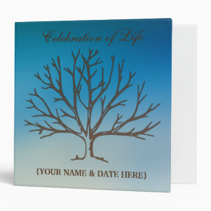 Personalize Celebration of Life Memorial Guestbook Binder