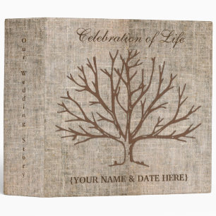 Personalize Celebration of Life Memorial Guestbook Binder