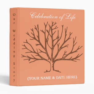 Personalize Celebration of Life Memorial Guestbook Binder