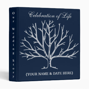 Personalize Celebration of Life Memorial Guestbook Binder