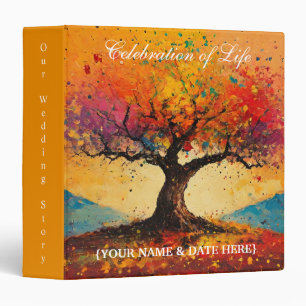 Personalize Celebration of Life Memorial Guestbook Binder