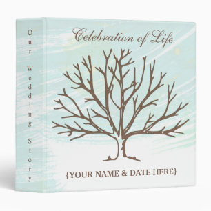 Personalize Celebration of Life Memorial Guestbook Binder