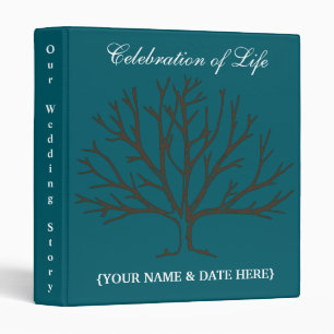 Personalize Celebration of Life Memorial Guestbook Binder
