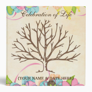 Personalize Celebration of Life Memorial Guestbook Binder