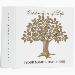 Personalize Celebration of Life Memorial Guestbook Binder