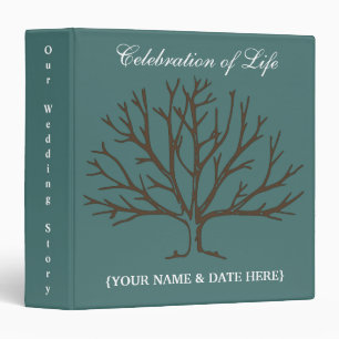 Personalize Celebration of Life Memorial Guestbook Binder