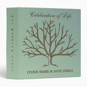 Personalize Celebration of Life Memorial Guestbook Binder